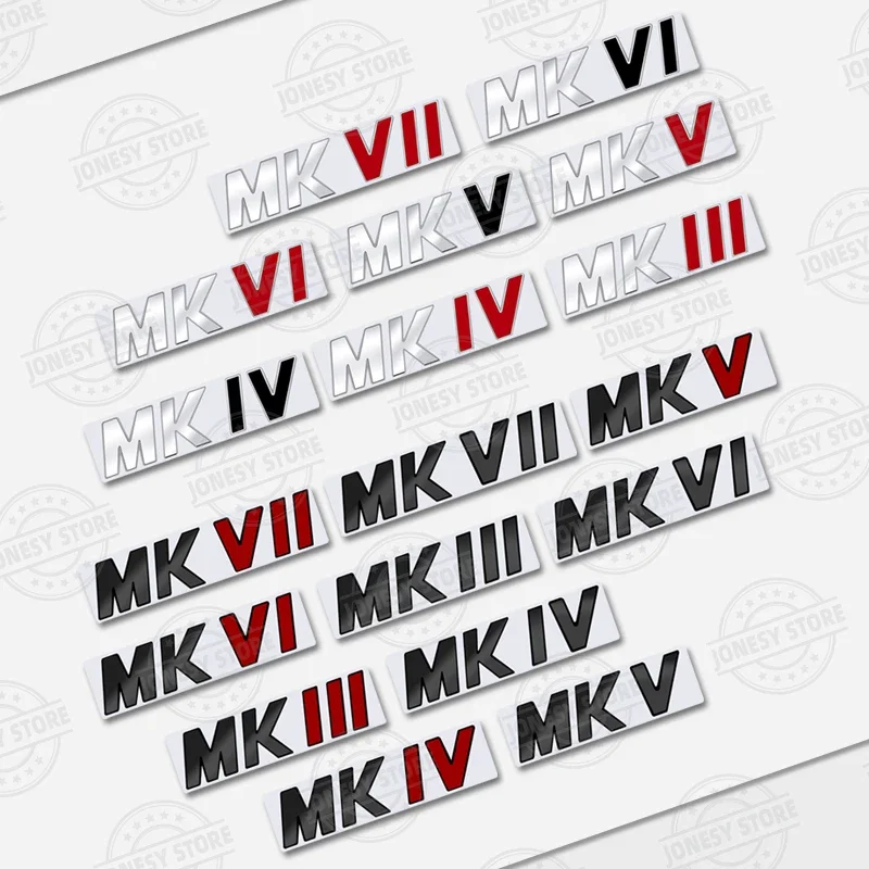 Auto Metal MK III IV V VI VII Logo 3D Badge Lettering Decals Trunk Sticker For Golf Polo MK3 MK4 MK5 MK6 MK7 GTD Car Styling﻿