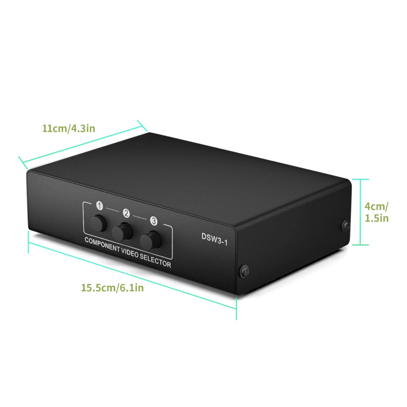 RGB コンポーネント スイッチ セレクター ボックス 3 in 1 out 5 RCA L