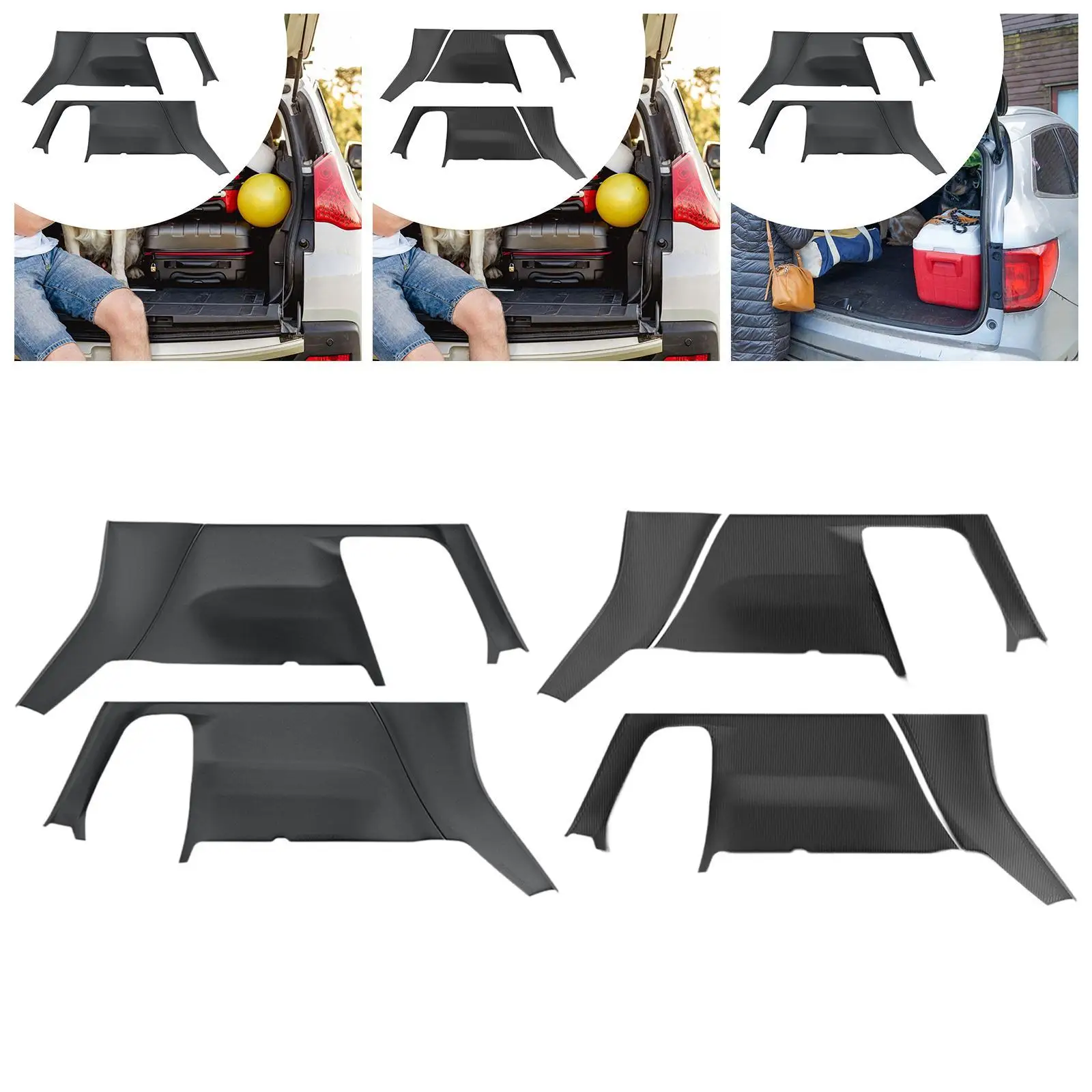 

Trunk Side Guard Cover Professional Easy to Install Portable Anti Kick Pad Side Protector Replace Part Auto Interior Accessories