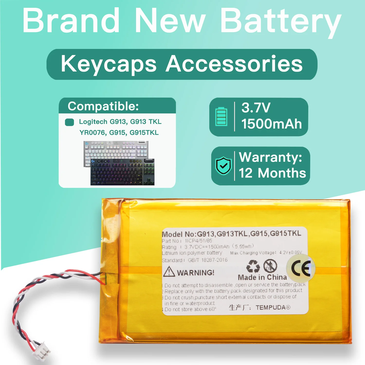 3.7V 1500Mah Polyme… - image