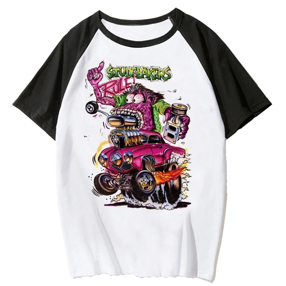 Rat Fink Tee women designer funny t shirt female manga anime streetwear clothes