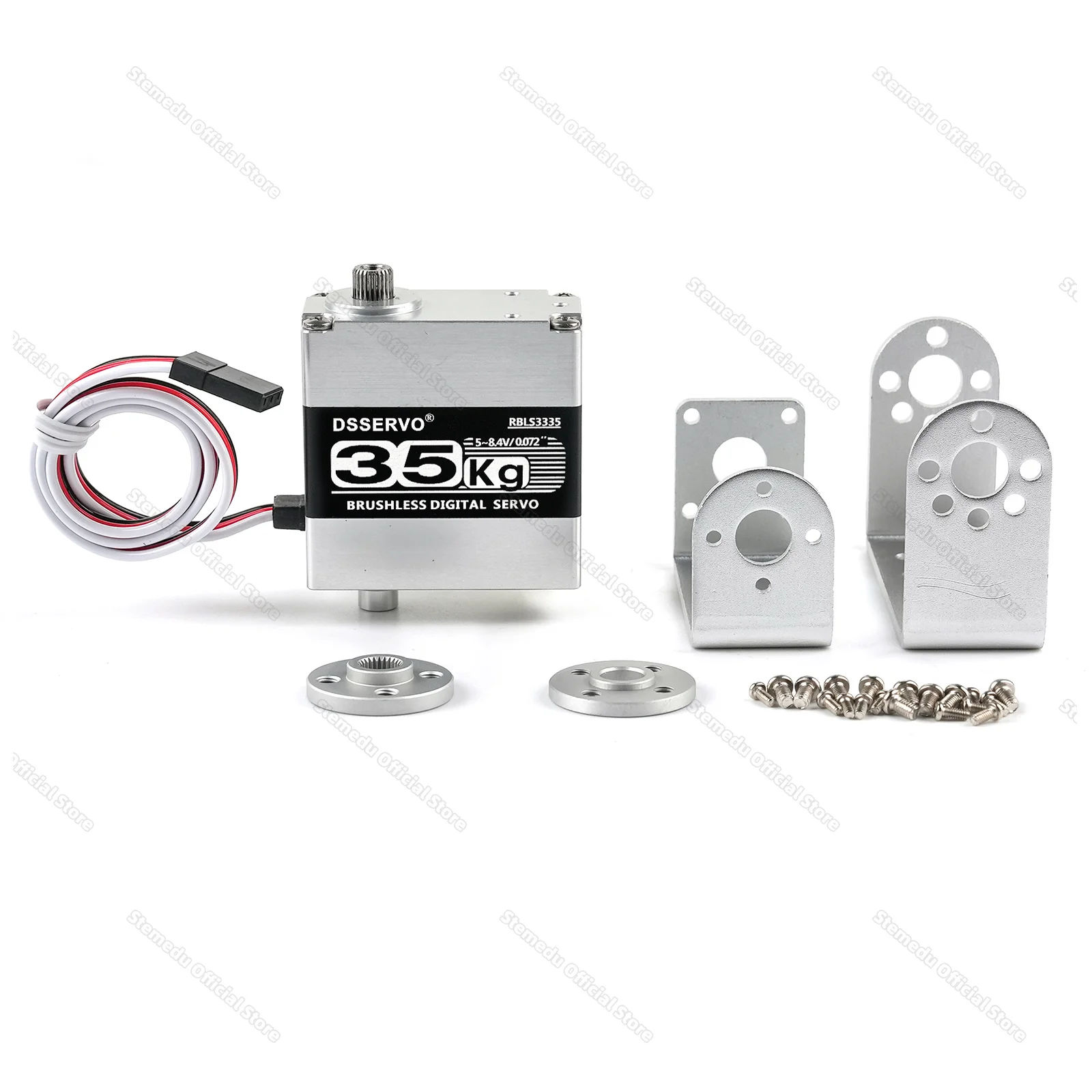 All Metal 35KG Dual Axis Digital Servos Brushless Motor Steel Gear IP67 Waterproof RC Servo for RC Truck & Competition Robot Arm view 2