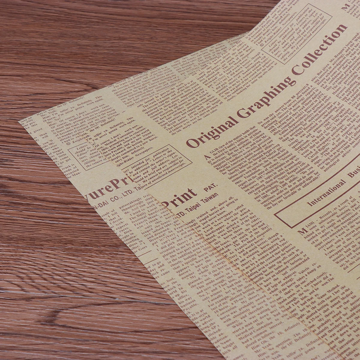 

Kraft Wrapping Paper For Gifts Flowers Vintage Newspaper Gift Wrap Birthday Wedding Party Favors Decorative