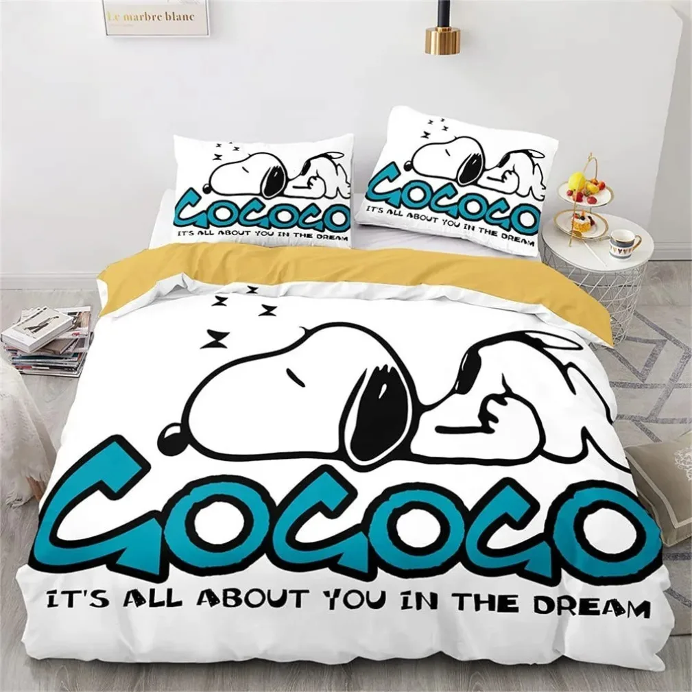 

Snoopy Quilt Cover,3D Printing Lovely Dog Duvet Cover,Cute Snoopy Bedding Set Printing Bedding King Size Printing Children's Gif