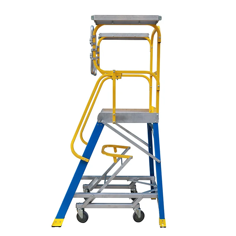 Hercules insulated platform ladder, cargo elevator safety ladder