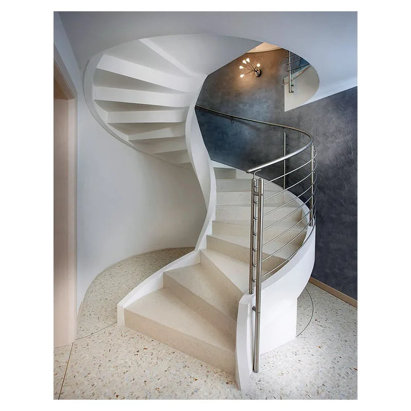 10 0.Zhang.Custom.FA Stairs Design Foshan Factory Indoor Metal Rotating Solid Wood Stairs Small Staircase 2025