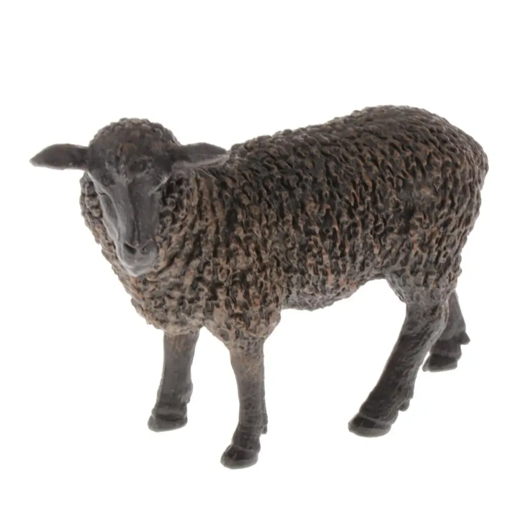 

4-6pack Realistic Plastic Animal Figure Simualtion Model Toys Black Sheep