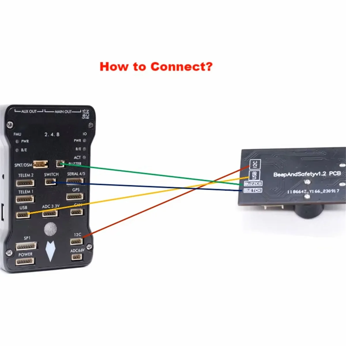 وحدة زر أمان جديدة 3C-FPV RGB USB I2C BUZZER لطائرة ArduCopter ArduPlane