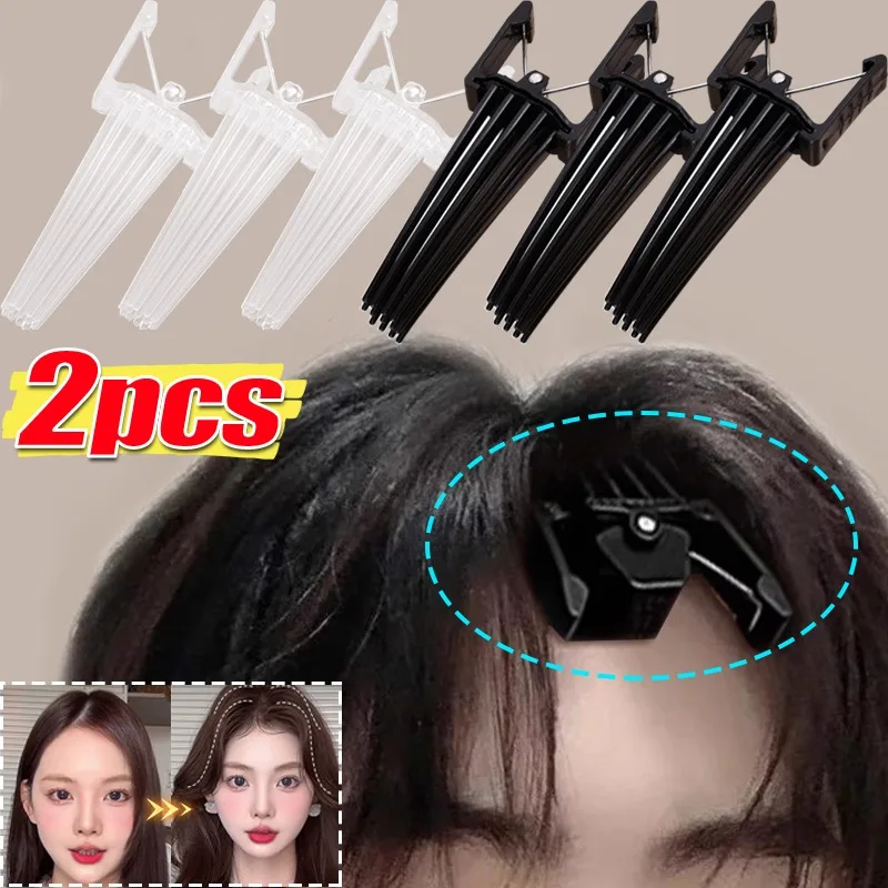 

2pcs Fluffy Hairpin Curling Bangs Clips Heatless Hair Care Roots Natural Fluffy Hairclip Women Curling Fixed Shape Styling Clips