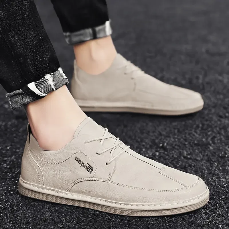 

Retro Mens Boarded Shoes Light Weight High Quality Sneakers Anti Slip Solid Color Footwear Zapatos Para Hombres