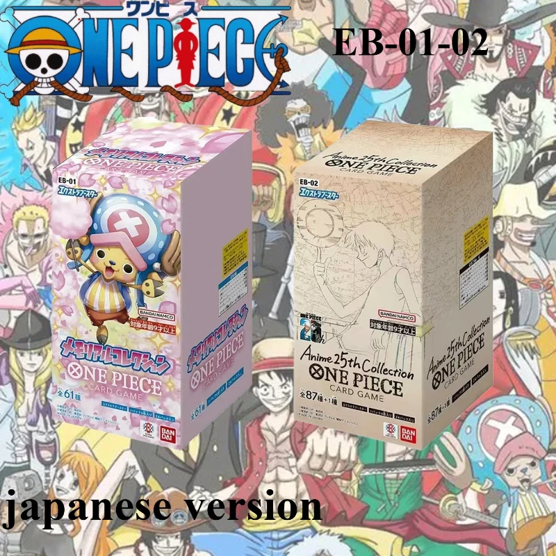 

Горячий оригинальный Bandai One Piece TCG Booster Box EB01/02, японская версия, пробуждение новой эпохи, аниме-карточная игра, коллекционер, подарок