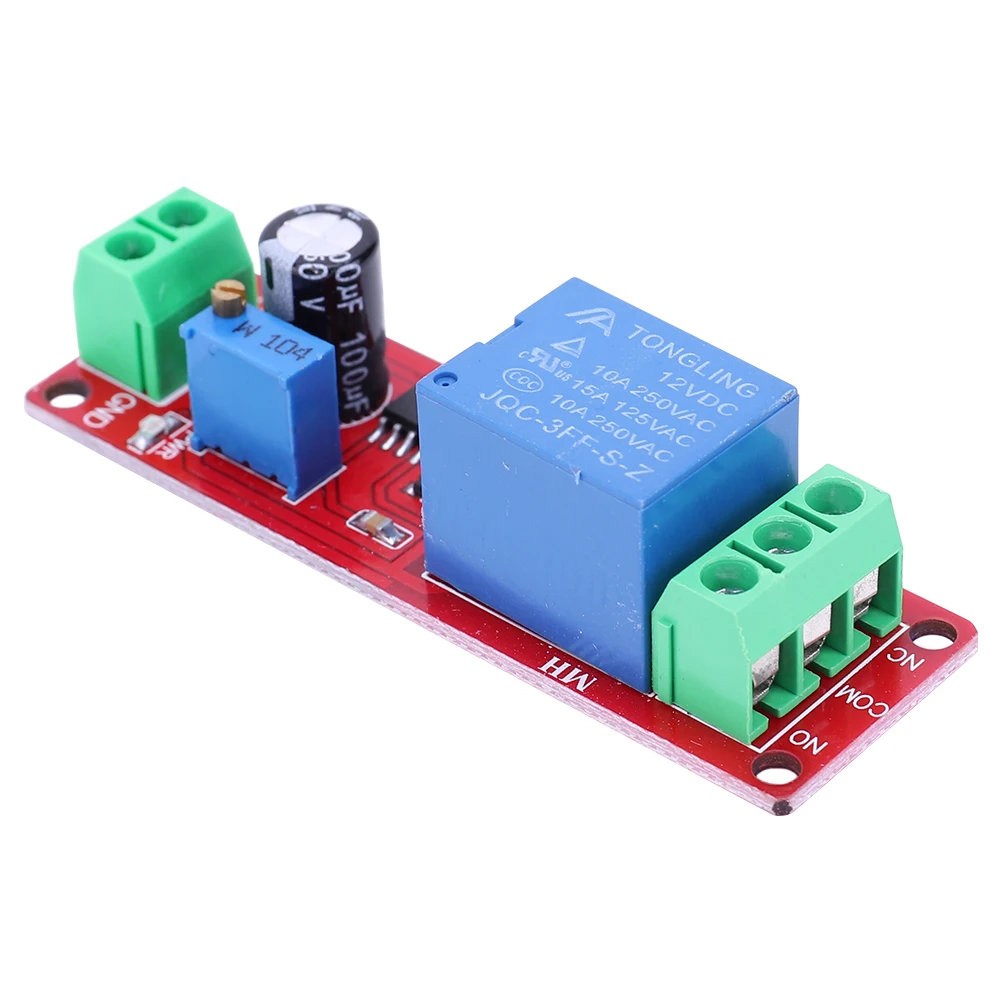 DC 12V ปรับโมดูลตัดการเชื่อมต่อ NE555 สวิตช์ควบคุมตัวจับเวลาหน่วงเวลา Monostable สําหรับยานยนต์