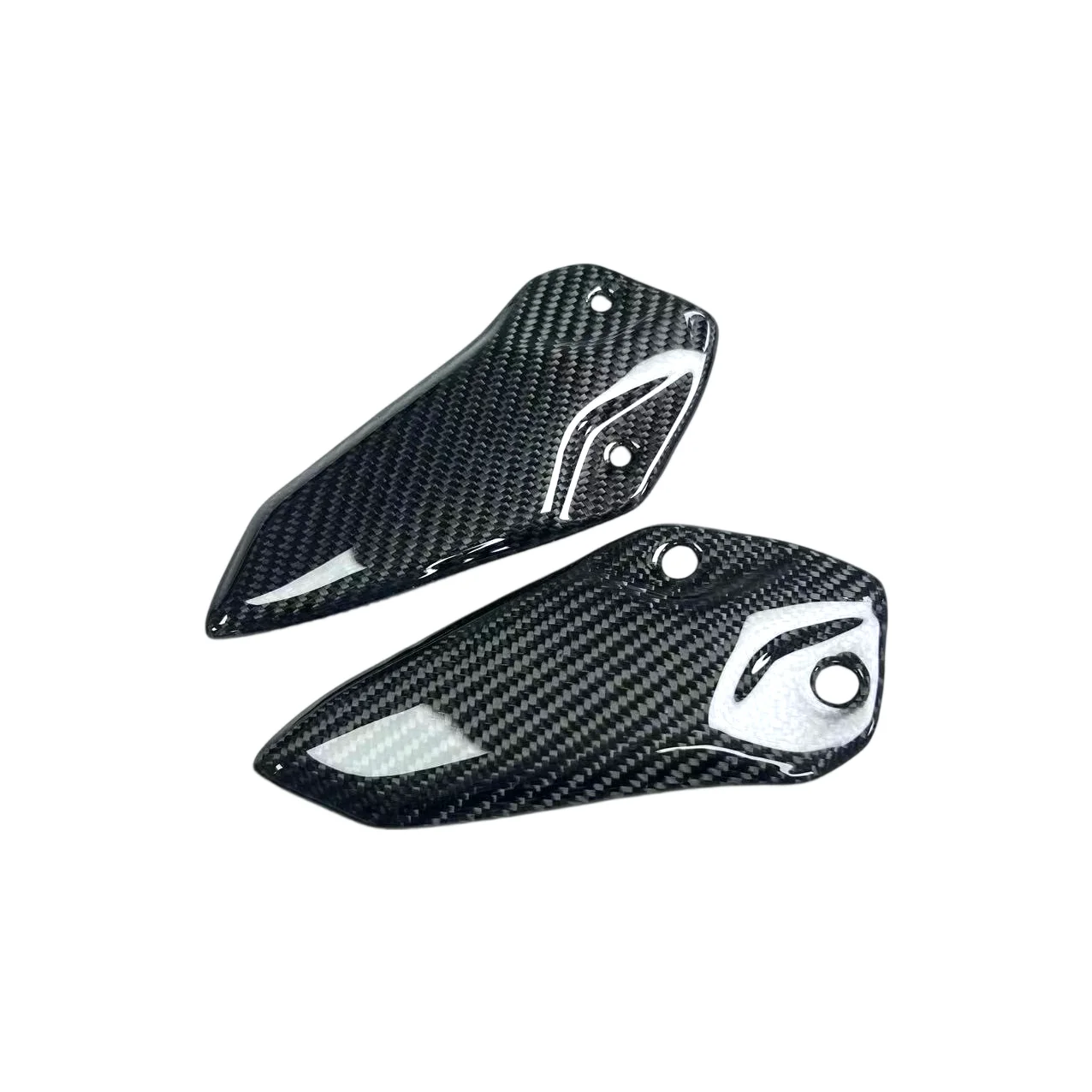 Carbon Fiber Motorcycle Footpeg Heel Guards – Cove Rear Footpeg Guards – Compatible with ZX-4R, ZX-4RR, ZX-25R, ZX4R, and ZX4RR