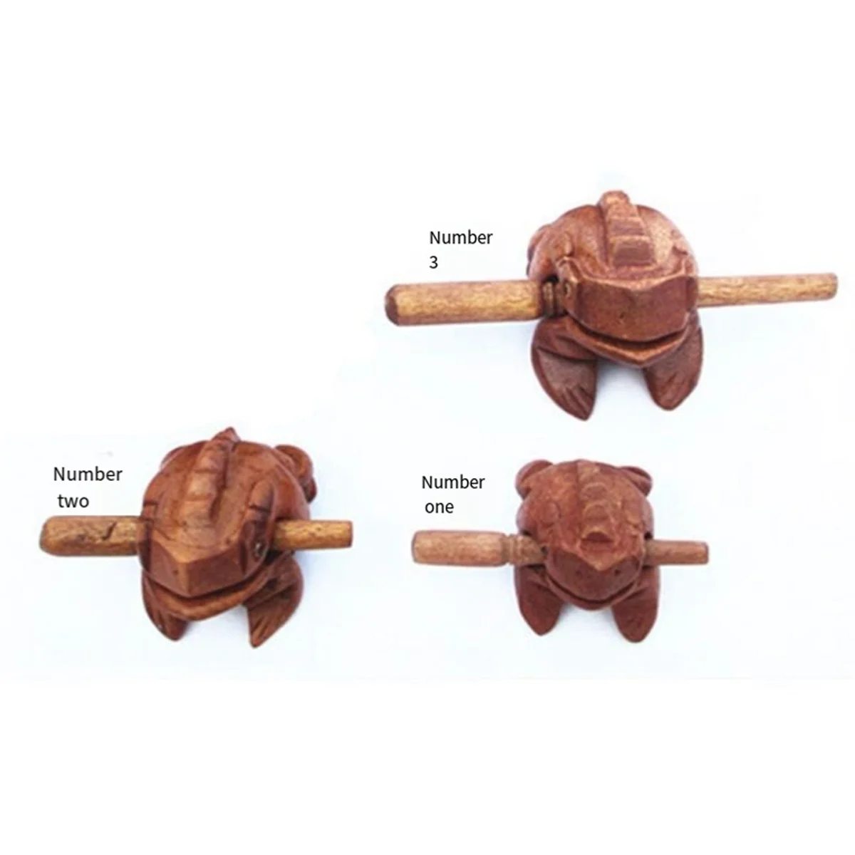 Wooden Carving Frog Toys, Tourist Bamboo and Wood Handmade Crafts, Wooden Scratching Frog OrnamentsN03R