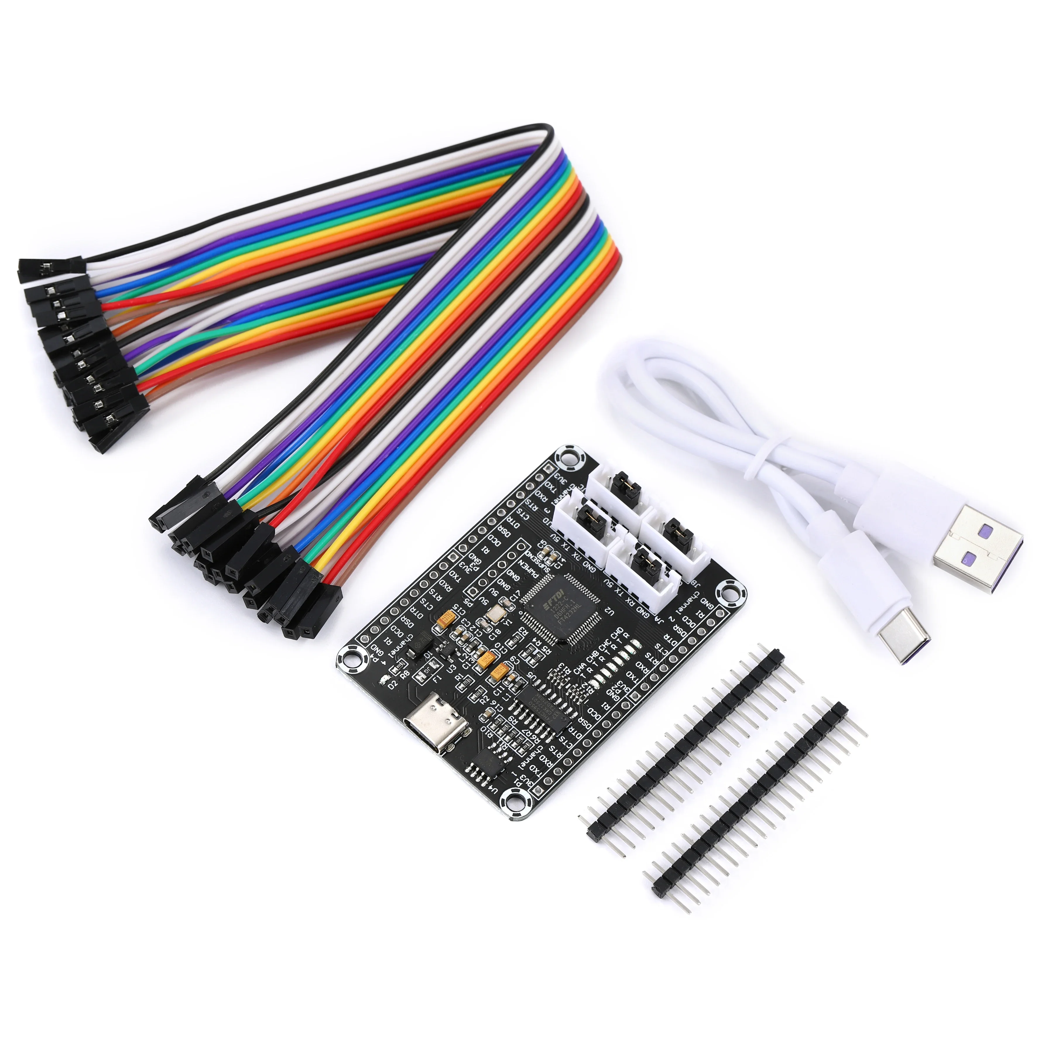 FT4232 4-channel USB to TTL Serial Port FT4232HL Module Development Board 5V 3.3V Multiple Serial Port 4 Channel