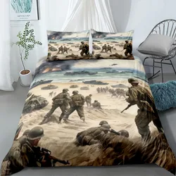 D Day Aniversary Duvet Cover Set EU Single Double King US Twin Full Queen Size Bedclothes