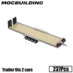 Universal Semi Trailer City Car Vehicle Truck Low Loader Model Display MOC Building Blocks Brick Gift for Kids