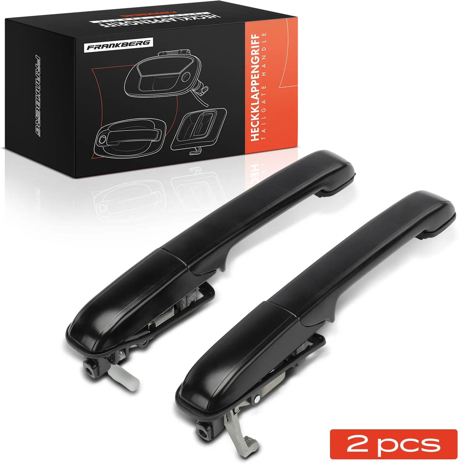 Frankberg 2x buitendeurgreep achter, links en rechts, voor VW Passat Variant 1988–1997, 3A0839205A, 3A0839206A