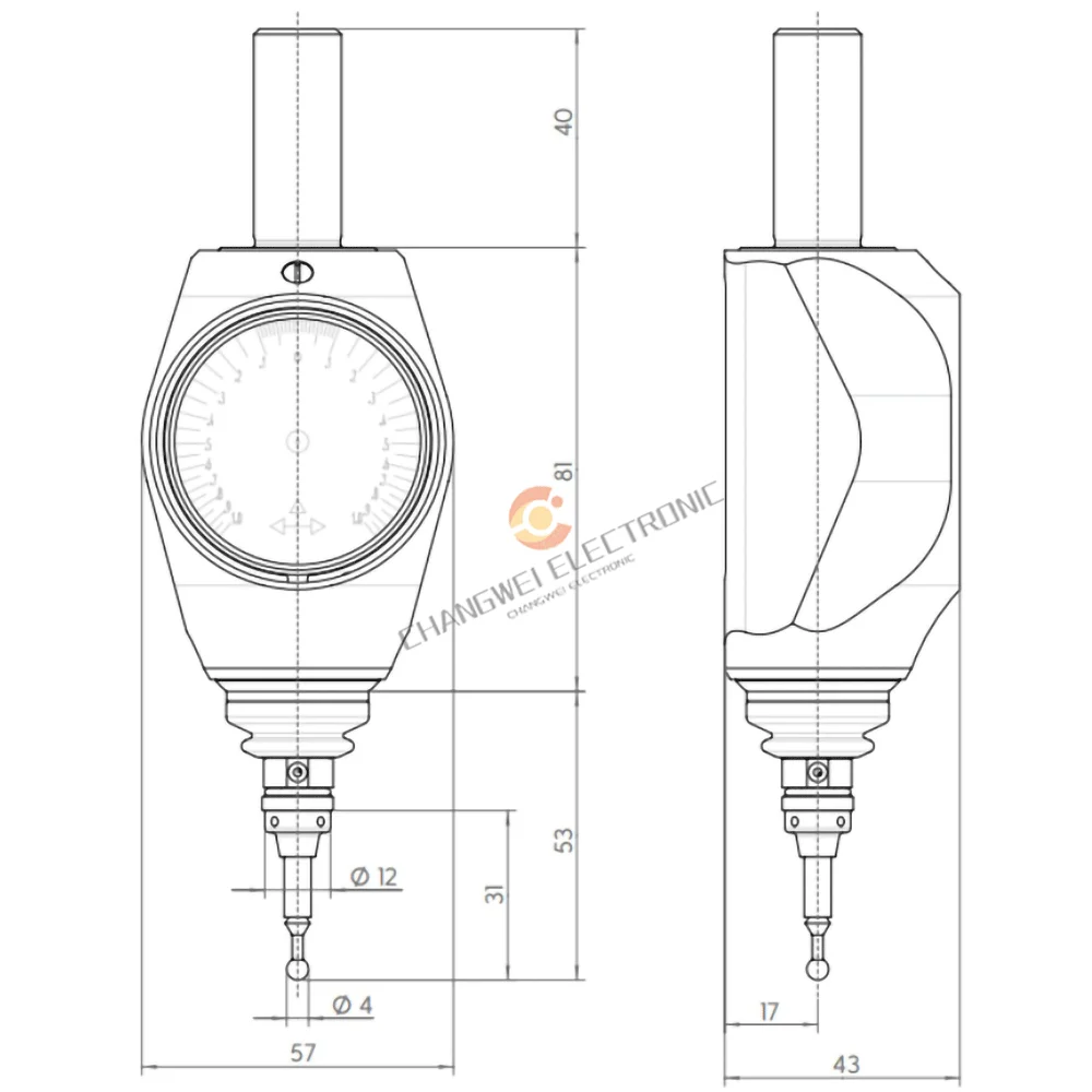 3D-Taster 3D Universal Edge Finder Short Probe Original Hoffman Ceramic Probe Marr 359505 Short Probe