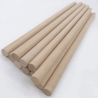 10Pcs Round Stick 30CM Long Beech Wooden Round Stick DIY Wood Handmade Dowel Building Model Material Woodworking Tool 8Mm