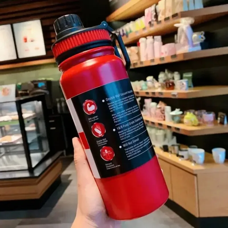 Garrafa térmica de água 800ml/1000ml com filtro de chá 304 copo térmico de aço inoxidável à prova de vazamento