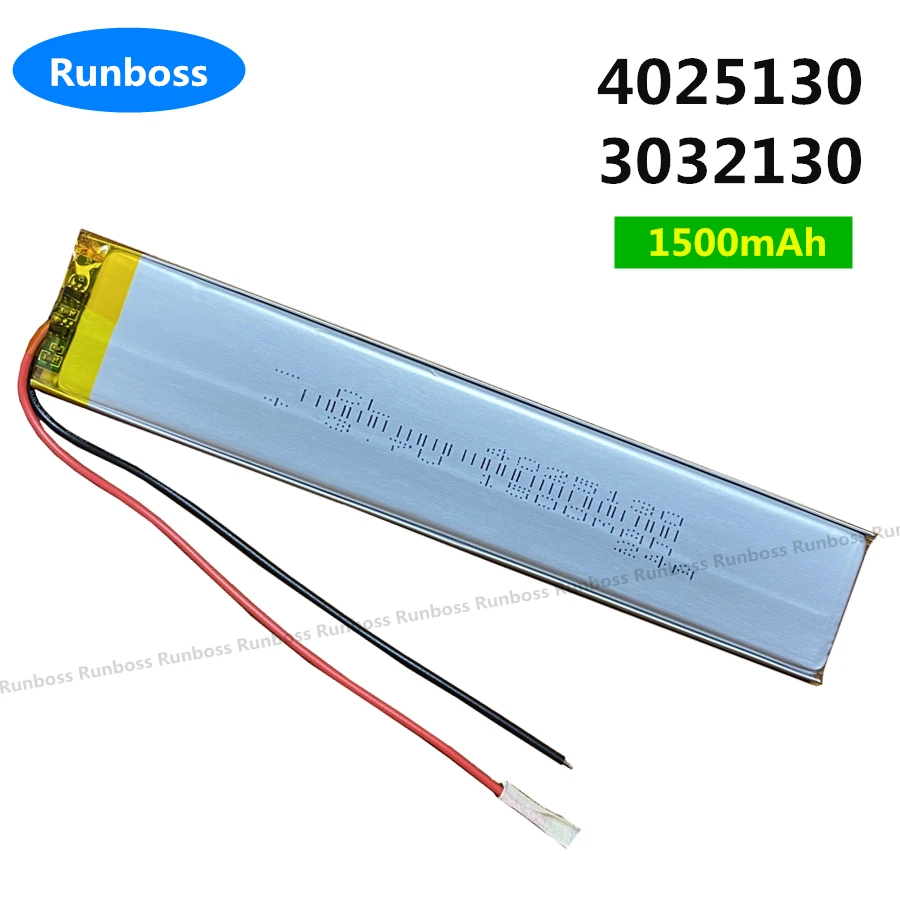 3032130 4025130 3.7V 1500mAh akumulator litowo-polimerowy do światła LED Bluetooth klawiatura wideorejestrator samochodowy