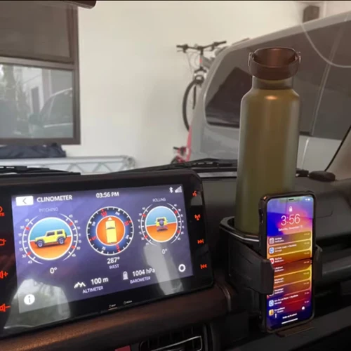 Imagen 2 del producto Soporte para vasos de teléfono móvil para Suzuki Jimny JB64 Sierra JB74W 2019 2024, soporte para bebidas para teléfono móvil