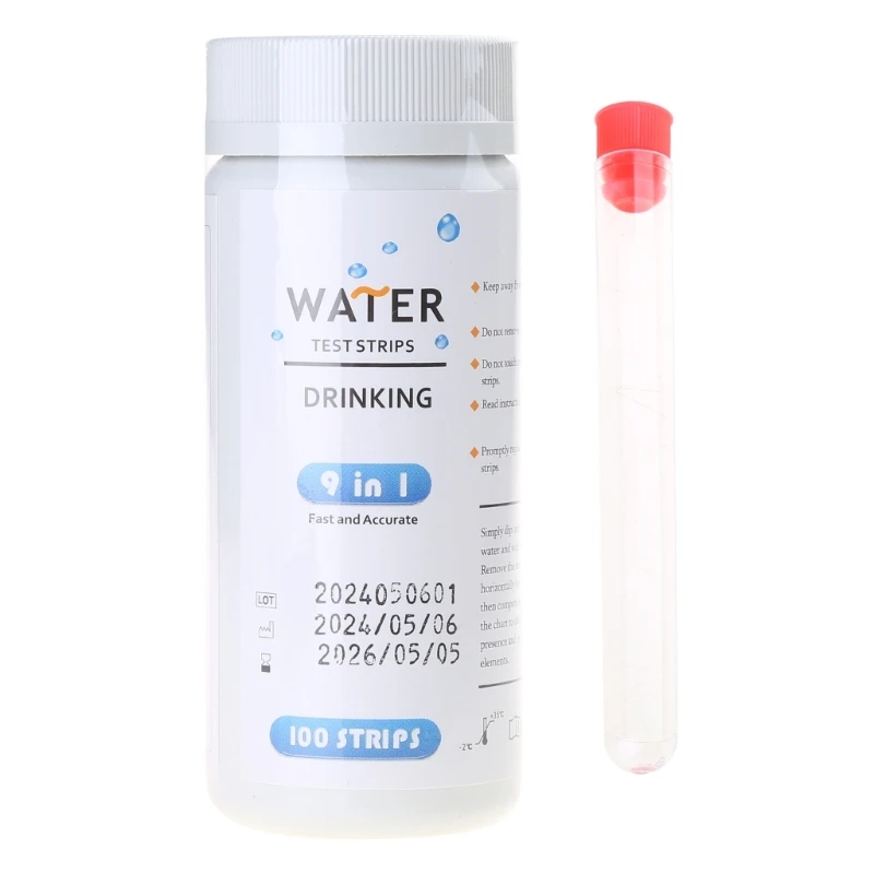 KX4B 100pcs Water Quality Test Strips Pool Multiple Parameters Carbonate Test Kits