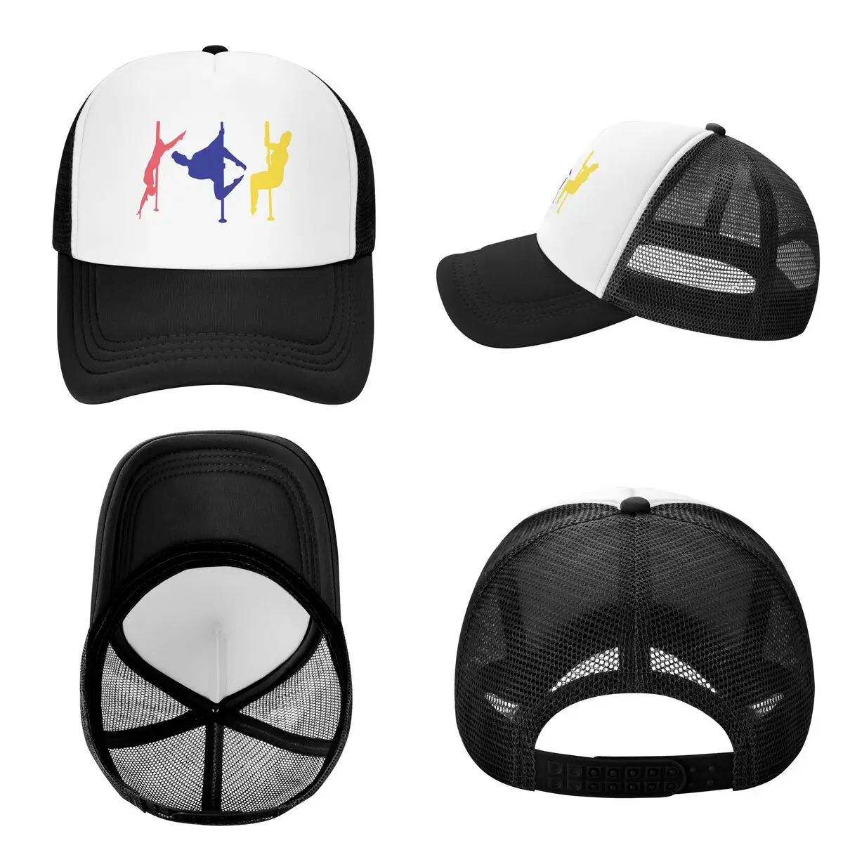 Hangback Frog Pole Dance Figures Pole Dance Cap Casual Mesh Baseball Caps Adjustable Hat Hip Hop Summer Unisex Baseball Hats