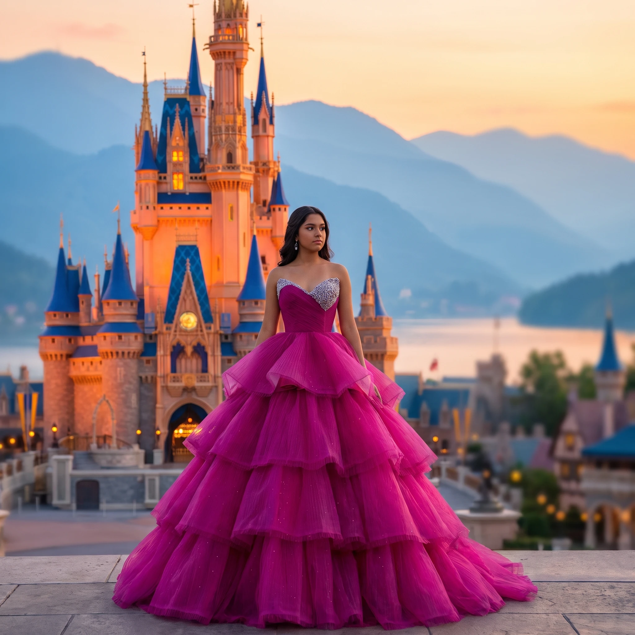 Flash Sale Romantic High Quality Evening Dress Customized Organza Ball Gown Strapless Backless Beading Tiered Vestido Festa