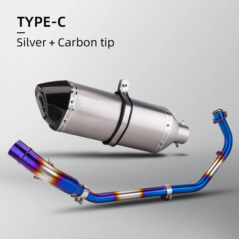 

Stainless Steel Front Section Exhaust Kit for CBR150R and CB150R Motorcycles – Carbon Fiber, Half-Blue Style