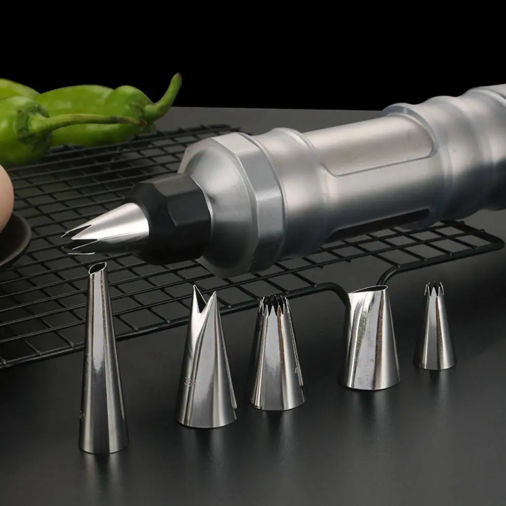 

Stainless Steel Dessert Piping Set Wear Resistant 6 Nozzles Cake Icing Decorating Tools Non Stick Manual Cookie Making Tools