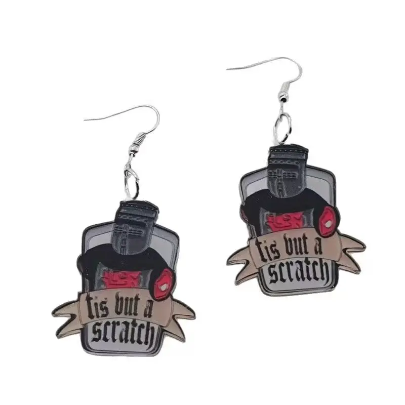 10PCS acrylic black and white quotation earrings, women's earrings, the best choice for gifts