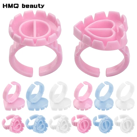 HMQ Beauty Одноразовые кольца для клея для ресниц 50/100 шт — изображение товара