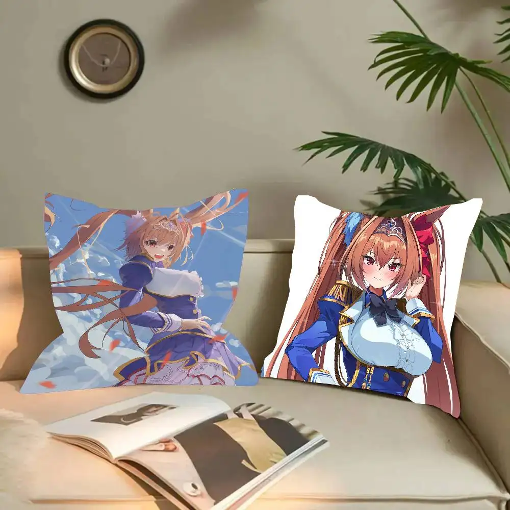 Daiwa Scarlet Anime Uma Musume Pillow Case Fashion Square Pillowcase Bedroom Sofa Room Ins Decoration Leisure