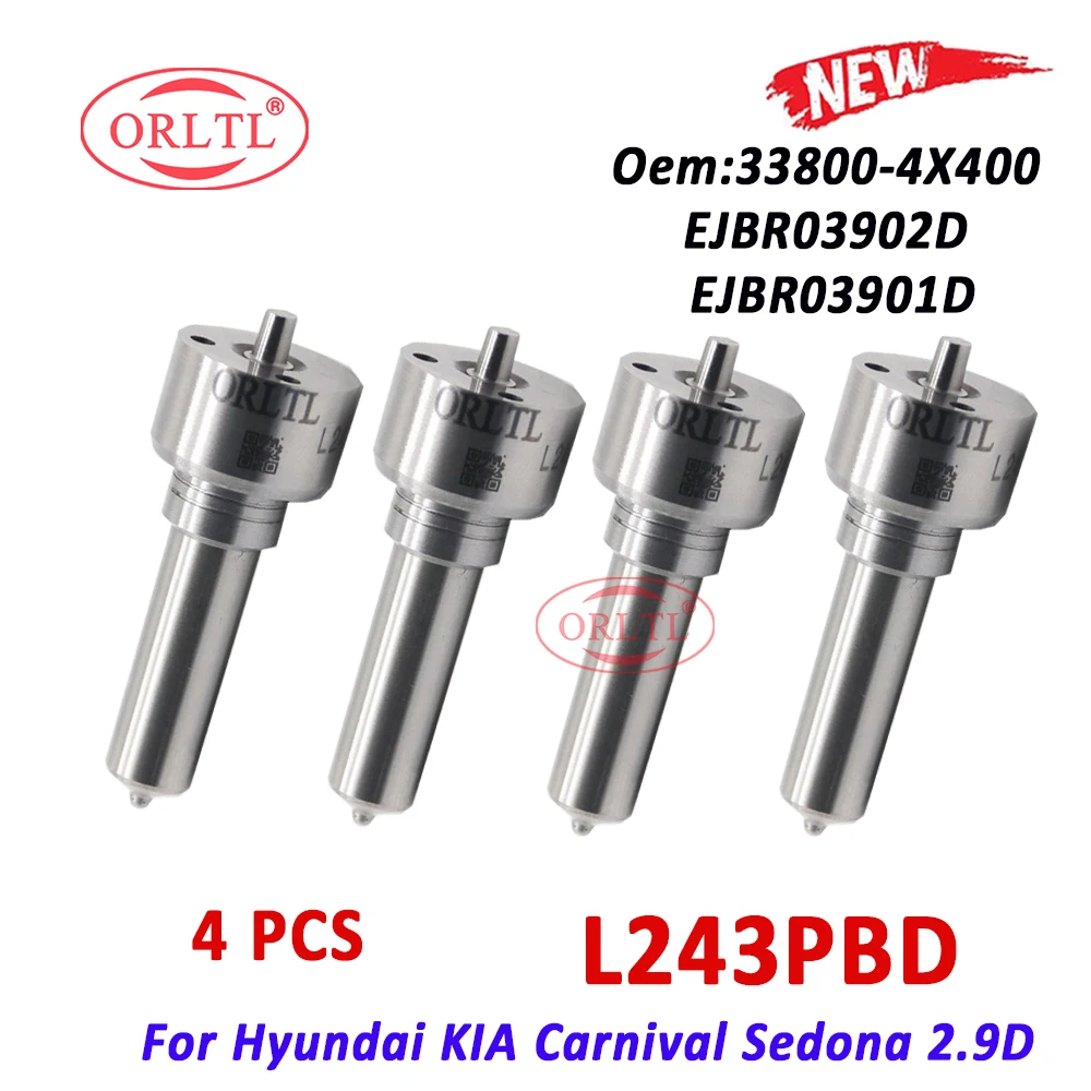 

L243PRD NEW L243PBD Fuel 338004X400 EJBR03901D EJBR03902D Diesel Injector L 243 PBD Nozzle for Hyundai KIA Carnival Sedona