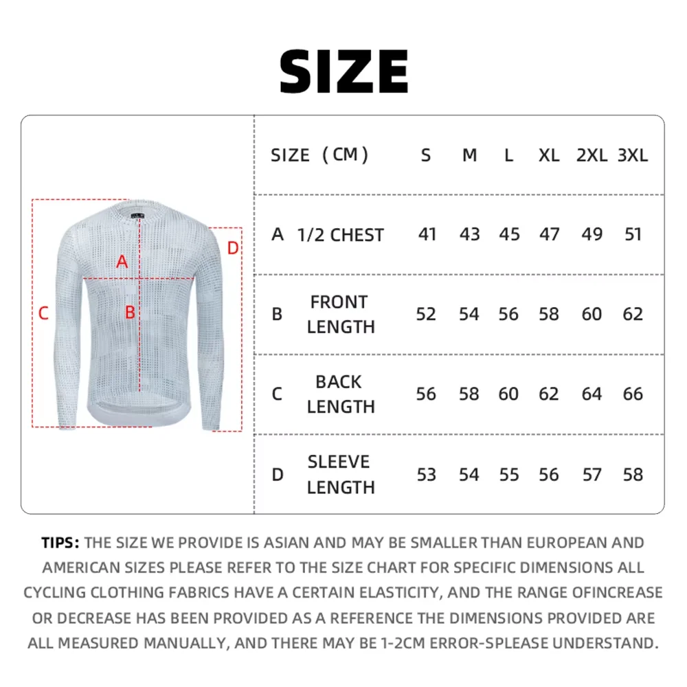 YKYWBIKE Herren Nahtloses Langarm-Radtrikot UPF 50+ Atmungsaktiv Schnelltrocknend MTB-Fahrradshirt Rennrad-Oberteil für Frühling Herbst – Detail 1