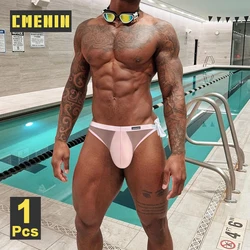 CMENIN Ultra-thin Transparent Sexy Bows Men Underwear Briefs Breathable Mesh Men's Panties Sissy Underpants Bikini Mens Briefs