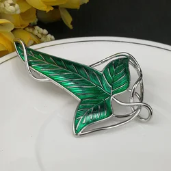 Elf Green Leaves of Lorien Brooch Pin Tolkien Galadriel Legolas Frodo Baggins Aragorn Tree Enamel Badge Movie Jewelry Wholesale