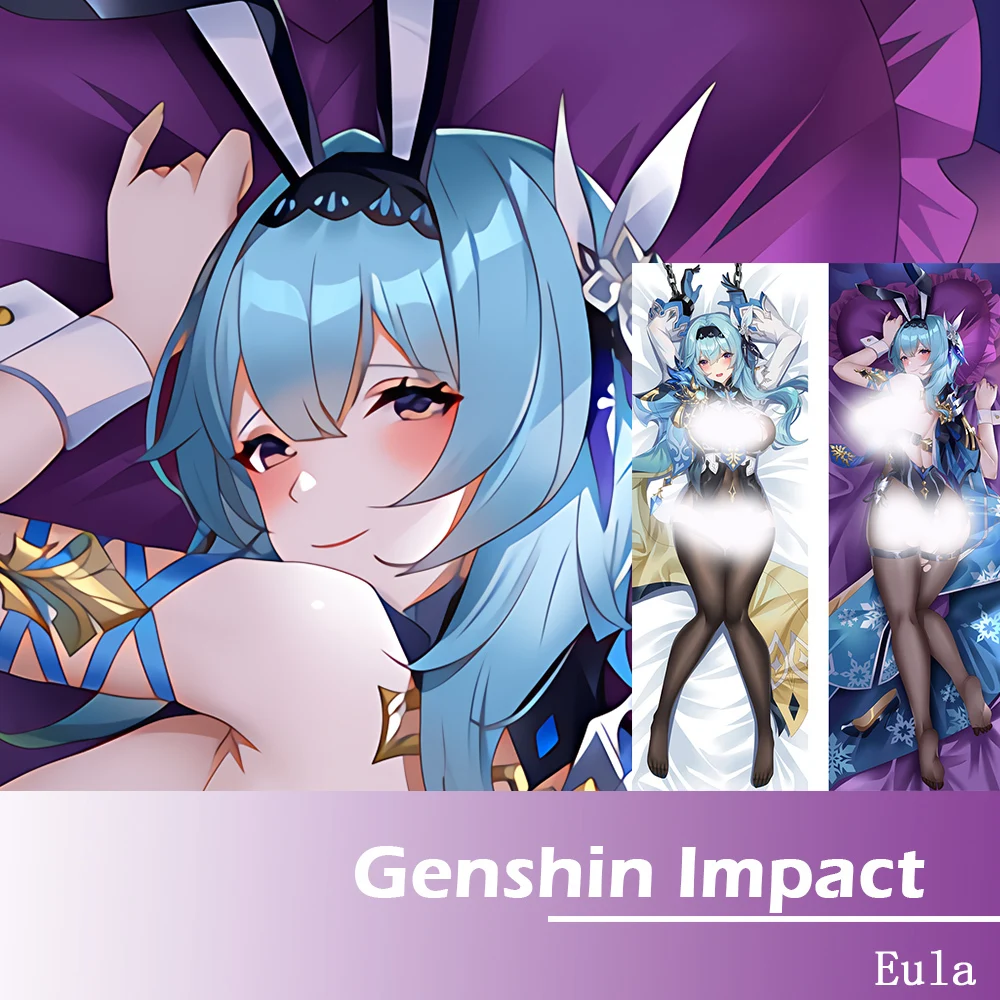 

Game Genshin Impact Eula Hing Body Pillowcase Anime Otaku Pillow Case Cushion Cover Dakimakura