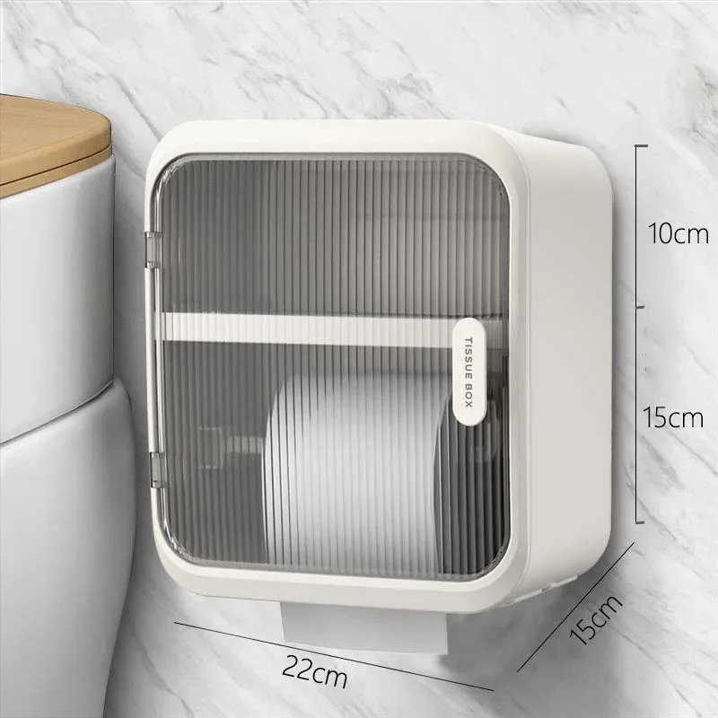 Bathroom Tissue Box Wall Mounted Tissue Holder Toilet Paper Holder Waterproof Tissue Storage Box Paper Dispenser