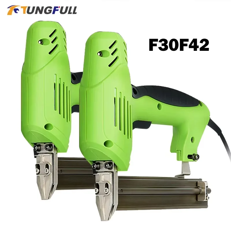

220V Electric Nail Gun Stapler Woodworking Tool Furniture Tacker DIY Hand Tool for Framing - F30 F422