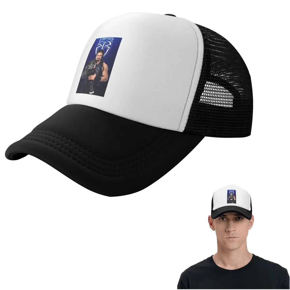 Wrestler Roman Reigns Wrestling  Cap Casual Mesh Baseball Caps Adjustable Hat Hip Hop Summer Unisex Baseball Hats