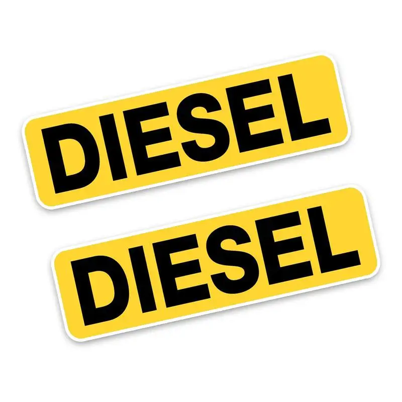 2pcs 10.6 * 3CM DIESEL Letters Fashion Funny Retro-Reflective Car Sticker Decals