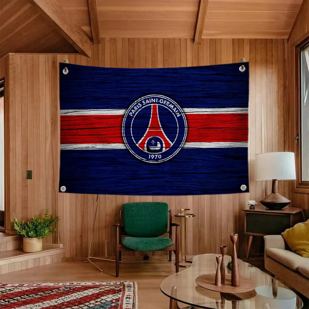 Garage Flag Penetration Flag Outdoor Decorations Paris Saint-Germain F.C Decorative Flags and Banners Decor Room Aesthetic Funny