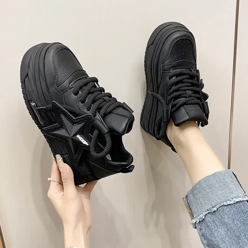 2024 New Luxury Women Shoe Lightweight Fashion Versatile Casual Little Shoes Women\'s Matsutake Thick Sole Sports Shoes