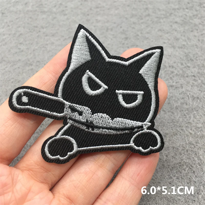 Punk Sticker Jacket Iron-on Transfers for Clothing Anime Patch Funny Cartoon Sewing Clothes Hooks DIY Textile Backpack