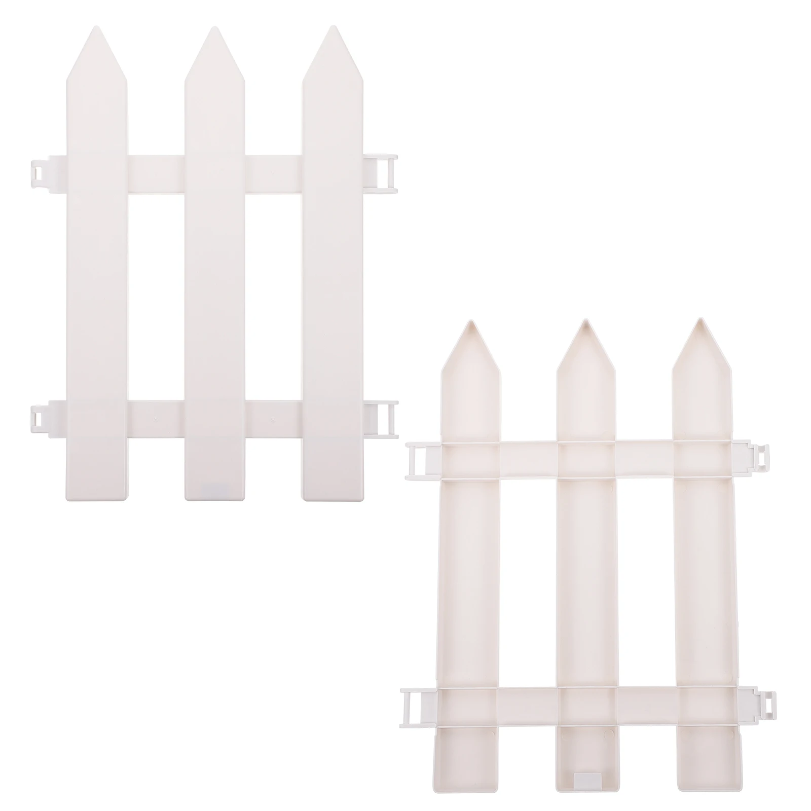 

2Pcs Plastic Plastic Garden Fence Fence White Edging Picket Fences for Outdoor Plants Terrarium Borders Long Term Use