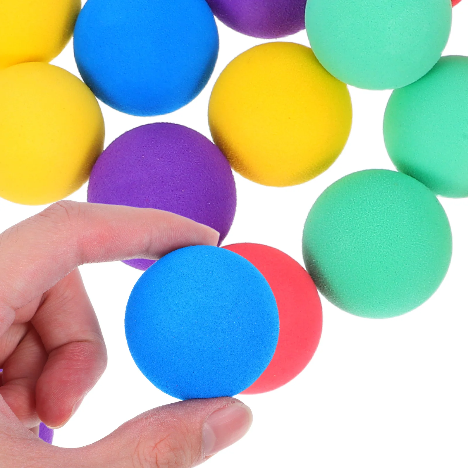 VICASKY 24 Stück 1,6 Zoll weicher Stress-Mini-Schwamm für Kinder, Partygeschenke, verschiedene Farben, leicht, lustiges Indoor-Spielzeug