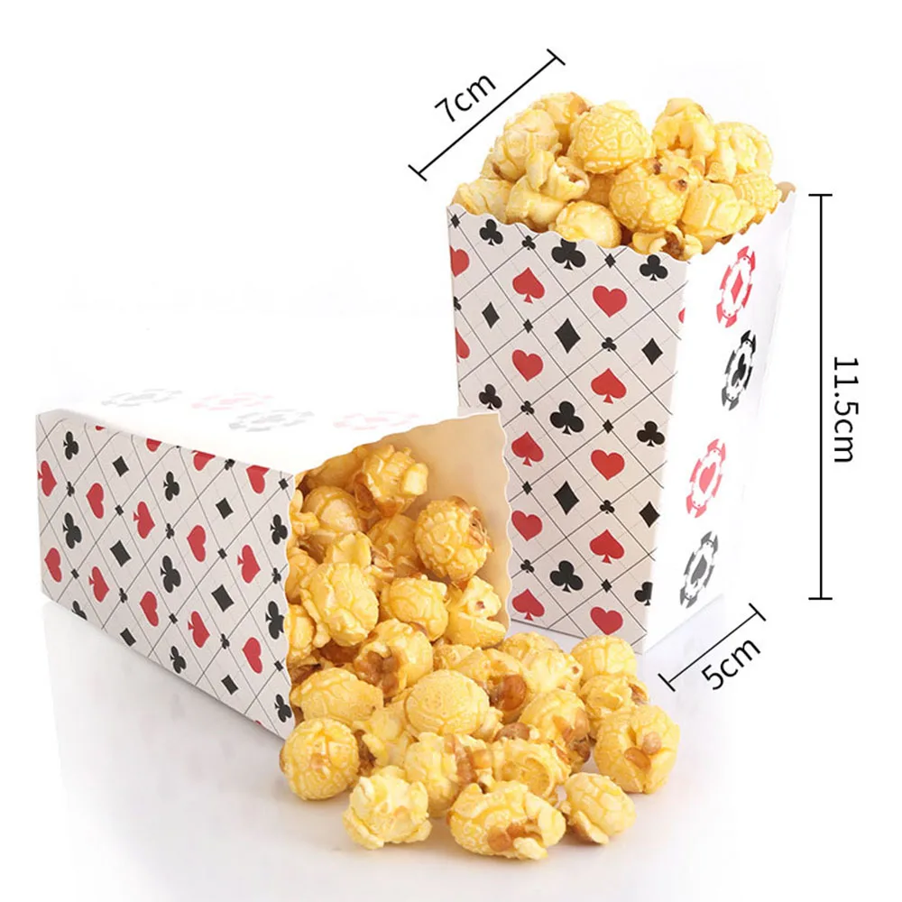 5/10/20 Stück Casino-Poker-Themen Papier-Popcornboxen Süßigkeiten-Verpackungsboxen Las Vegas Casino-Nacht Geburtstagsparty Geschenkboxen – Detail 2